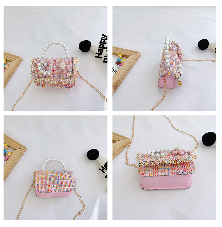 New Princess Bag Cute Little Girl Pearl Hand Bag Cartoon Decorative Crossbody Bag Children Coin Purse Shoulder Bag New Princess Bag Cute Little Girl Pearl Hand Bag Cartoon Decorative Crossbody Bag Children Coin Purse Shoulder Bag