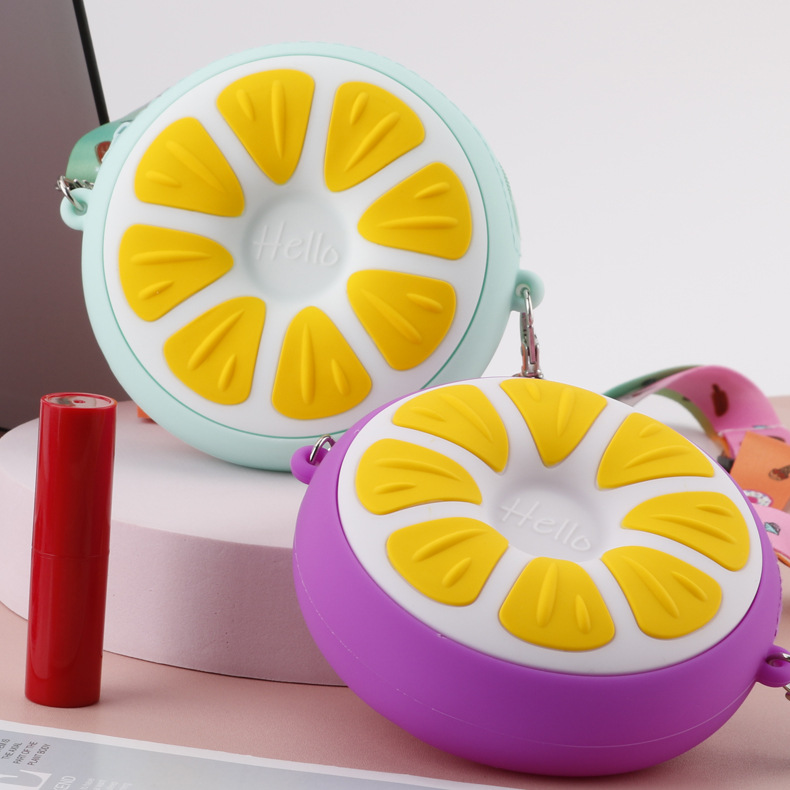 Cartoon Silicone Satchel Children Coin Purse Orange Fruit Casual Cute Fresh Girl Storage Wallet Cartoon Silicone Satchel Children Coin Purse Orange Fruit Casual Cute Fresh Girl Storage Wallet