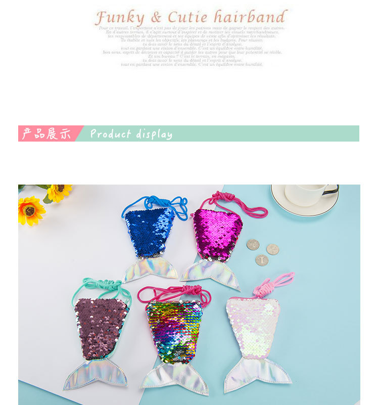 CrossBorder Hot Mermaid Tail Sequined Lanyard Coin Purse Children's CrossBody Long Rope Coin Bag Small Wallet Whole CrossBorder Hot Mermaid Tail Sequined Lanyard Coin Purse Children's CrossBody Long Rope Coin Bag Small Wallet Whole