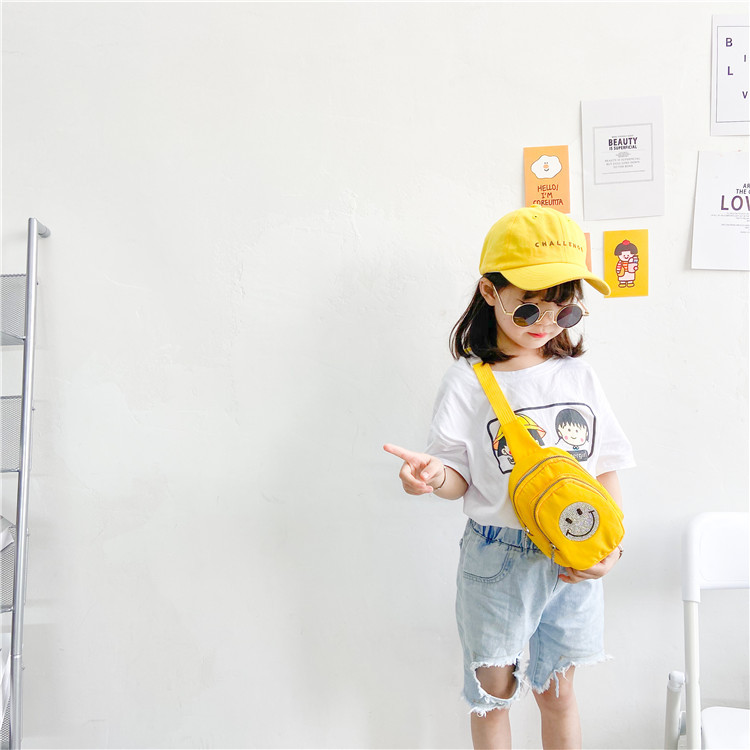 2021 Summer New Children's Bags Oxford Cloth Diamond Smiley Face Slanted Chest Bag Boys and Girls Fashion Shoulder Coin Purse 2021 Summer New Children's Bags Oxford Cloth Diamond Smiley Face Slanted Chest Bag Boys and Girls Fashion Shoulder Coin Purse