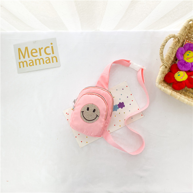 2021 Summer New Children's Bags Oxford Cloth Diamond Smiley Face Slanted Chest Bag Boys and Girls Fashion Shoulder Coin Purse 2021 Summer New Children's Bags Oxford Cloth Diamond Smiley Face Slanted Chest Bag Boys and Girls Fashion Shoulder Coin Purse