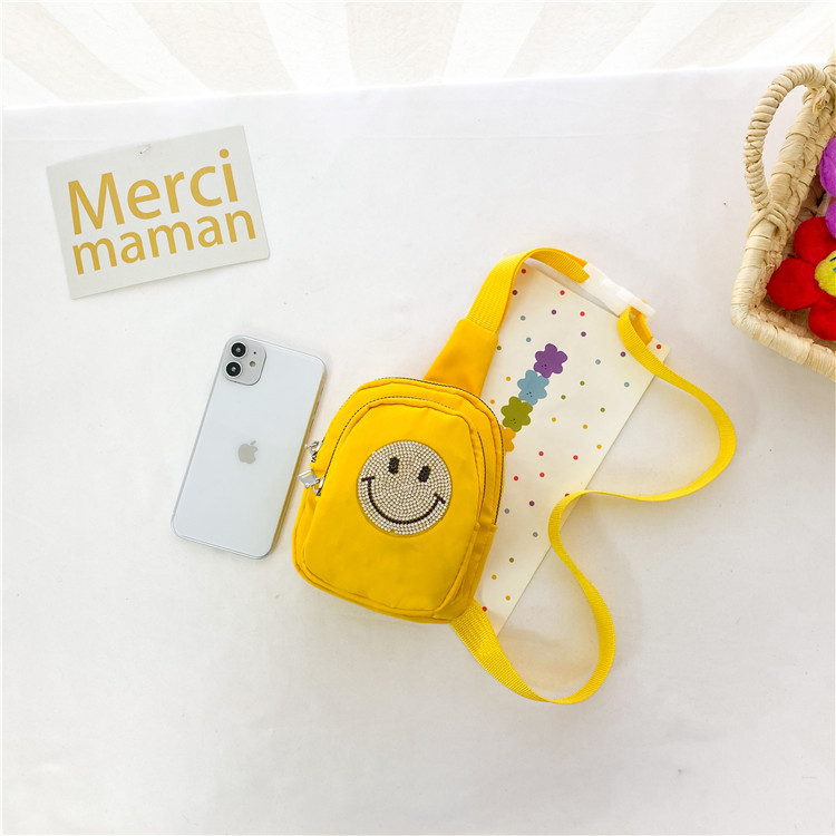 2021 Summer New Children's Bags Oxford Cloth Diamond Smiley Face Slanted Chest Bag Boys and Girls Fashion Shoulder Coin Purse 2021 Summer New Children's Bags Oxford Cloth Diamond Smiley Face Slanted Chest Bag Boys and Girls Fashion Shoulder Coin Purse