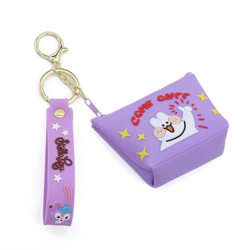 Japanese and Korean Autumn New Silicone Thumbs-up Bunny Dinosaur Coin Purse Headset Storage Japanese Wallet Wallet
