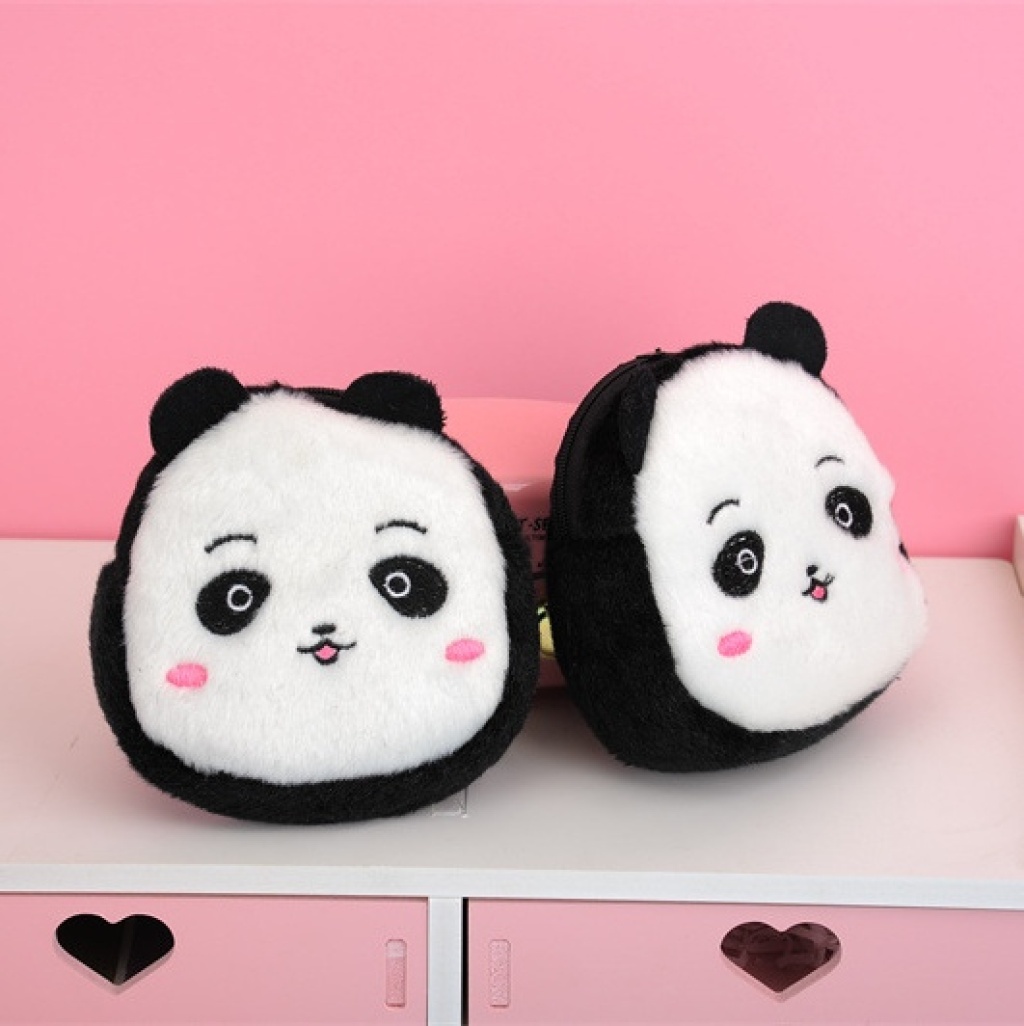Cute Panda Coin Purse Cartoon Girlish Plush Stereo Pack Bank Card Package Mini Purse Supplies for Night Market D Cute Panda Coin Purse Cartoon Girlish Plush Stereo Pack Bank Card Package Mini Purse Supplies for Night Market D
