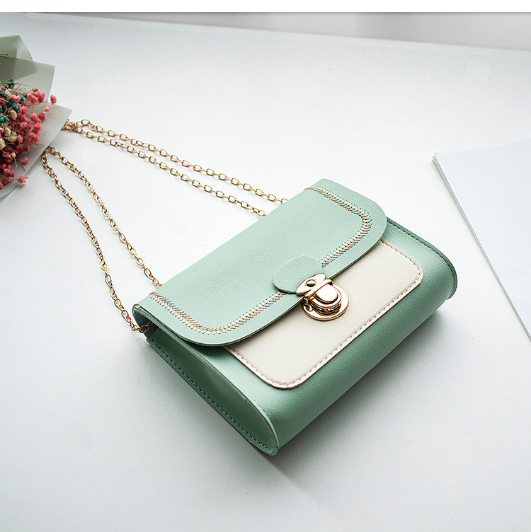 Mobile Phone Bag Sewing Line Women's Bag Color Matching Shoulder Coin Purse Chain Bag Messenger Bag Mobile Phone Bag Sewing Line Women's Bag Color Matching Shoulder Coin Purse Chain Bag Messenger Bag