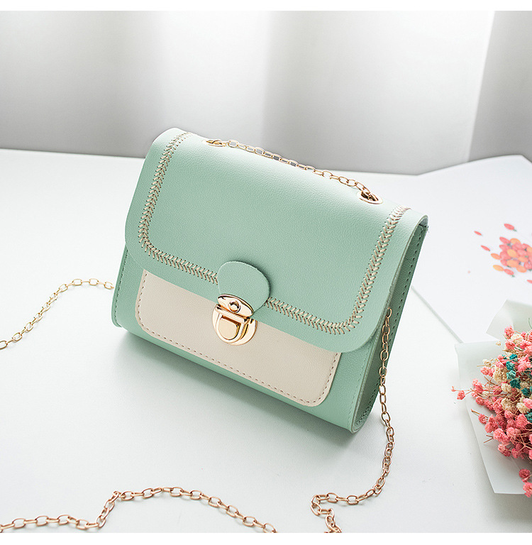 Mobile Phone Bag Sewing Line Women's Bag Color Matching Shoulder Coin Purse Chain Bag Messenger Bag Mobile Phone Bag Sewing Line Women's Bag Color Matching Shoulder Coin Purse Chain Bag Messenger Bag