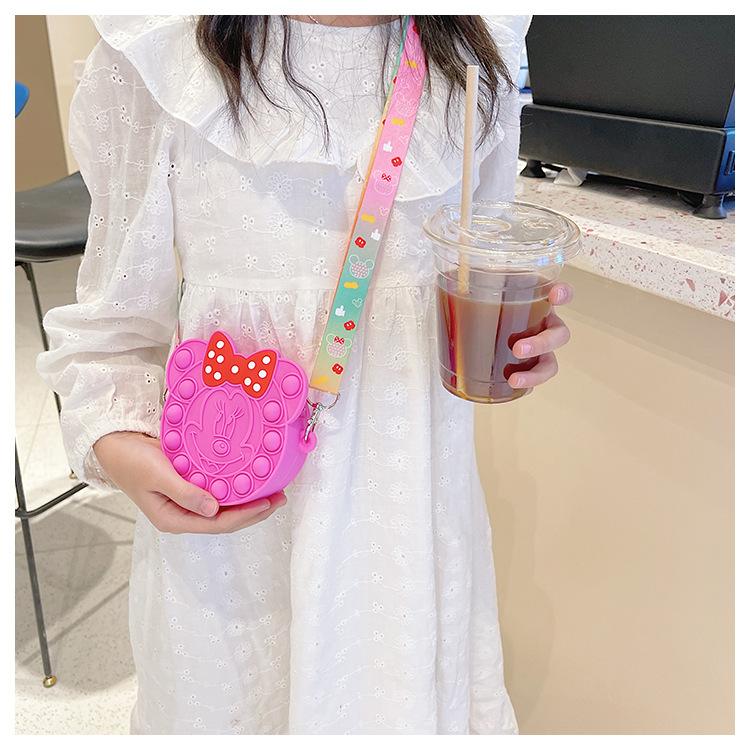 Korean Style Cute Cartoon Children's Silicone Bag Fashion Mickey Headwear Shoulder Bag Mini Baby Coin Purse Messenger Bag Korean Style Cute Cartoon Children's Silicone Bag Fashion Mickey Headwear Shoulder Bag Mini Baby Coin Purse Messenger Bag