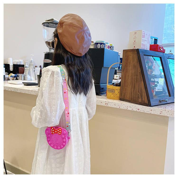 Korean Style Cute Cartoon Children's Silicone Bag Fashion Mickey Headwear Shoulder Bag Mini Baby Coin Purse Messenger Bag Korean Style Cute Cartoon Children's Silicone Bag Fashion Mickey Headwear Shoulder Bag Mini Baby Coin Purse Messenger Bag
