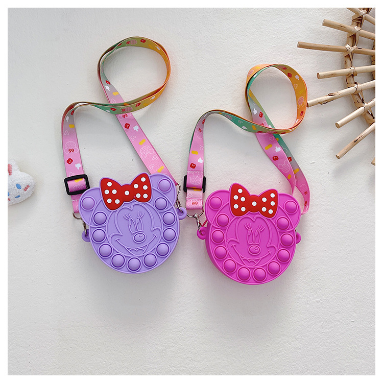 Korean Style Cute Cartoon Children's Silicone Bag Fashion Mickey Headwear Shoulder Bag Mini Baby Coin Purse Messenger Bag Korean Style Cute Cartoon Children's Silicone Bag Fashion Mickey Headwear Shoulder Bag Mini Baby Coin Purse Messenger Bag