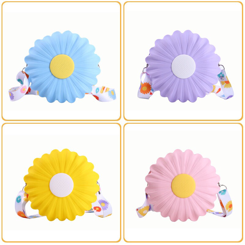 Korean Daisy Silicone Coin Purse Flower Silicone Storage Bag Autumn and Winter New