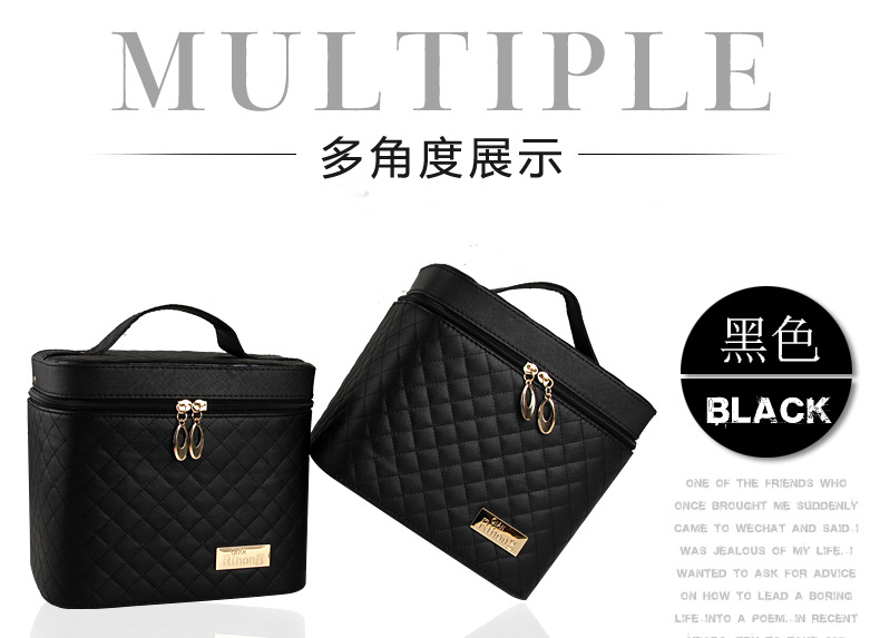 New Korean Large Capacity Large Three-Dimensional Shaping Cosmetic Bag Pu Car Checkered Cosmetic Case Storage Box in Stock Wholesale New Korean Large Capacity Large Three-Dimensional Shaping Cosmetic Bag Pu Car Checkered Cosmetic Case Storage Box in Stock Wholesale