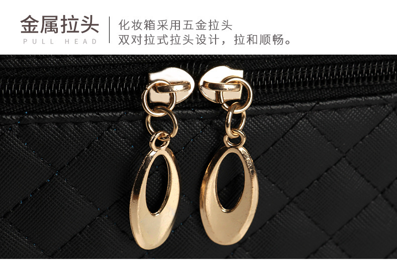 New Korean Large Capacity Large Three-Dimensional Shaping Cosmetic Bag Pu Car Checkered Cosmetic Case Storage Box in Stock Wholesale New Korean Large Capacity Large Three-Dimensional Shaping Cosmetic Bag Pu Car Checkered Cosmetic Case Storage Box in Stock Wholesale