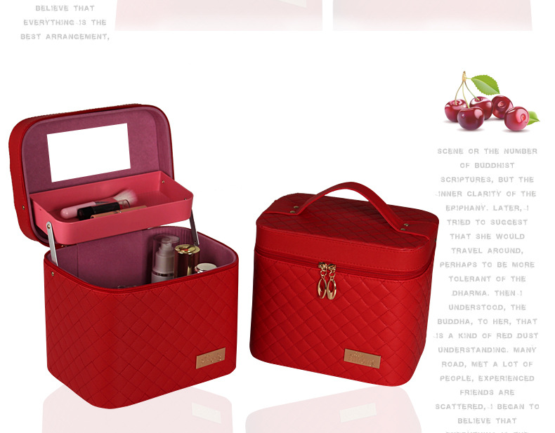 New Korean Large Capacity Large Three-Dimensional Shaping Cosmetic Bag Pu Car Checkered Cosmetic Case Storage Box in Stock Wholesale New Korean Large Capacity Large Three-Dimensional Shaping Cosmetic Bag Pu Car Checkered Cosmetic Case Storage Box in Stock Wholesale