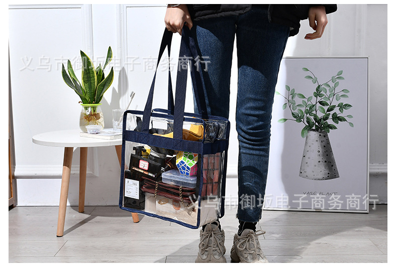 transparent PVC tricolor travel toiletry bag cosmetic bag portable large capacity waterproof oneshoulder bag transparent PVC tricolor travel toiletry bag cosmetic bag portable large capacity waterproof oneshoulder bag