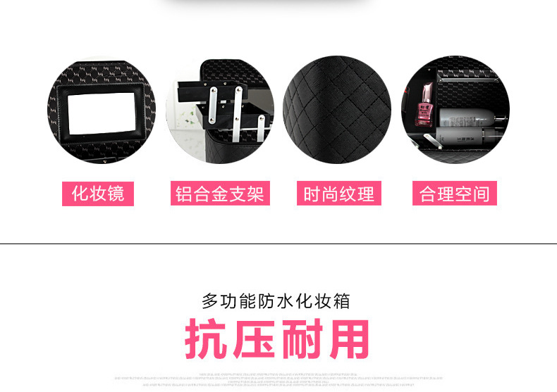 Korean-Style Multi-Layer Large Capacity Korean Cosmetic Bag Storage Box Jewelry Storage Box Portable Travel Storage Bag Cosmetic Case
