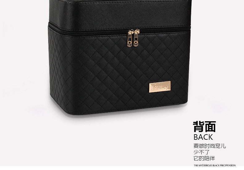 Korean-Style Multi-Layer Large Capacity Korean Cosmetic Bag Storage Box Jewelry Storage Box Portable Travel Storage Bag Cosmetic Case