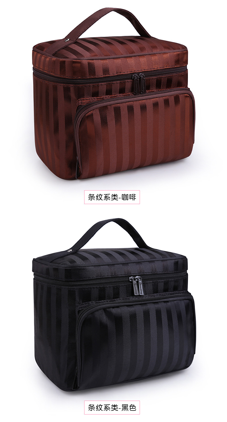 Portable Foldable Jacquard Material Large Capacity Portable Women Ornament Cosmetic Bag Storage Wash Bag Portable Foldable Jacquard Material Large Capacity Portable Women Ornament Cosmetic Bag Storage Wash Bag