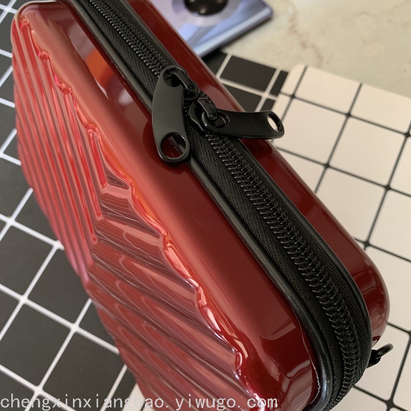 New V Pattern Pc Hard Case Storage Cosmetic Bag Luggage Portable Travel Cosmetic Case Crossbody Shoulder Bag New V Pattern Pc Hard Case Storage Cosmetic Bag Luggage Portable Travel Cosmetic Case Crossbody Shoulder Bag