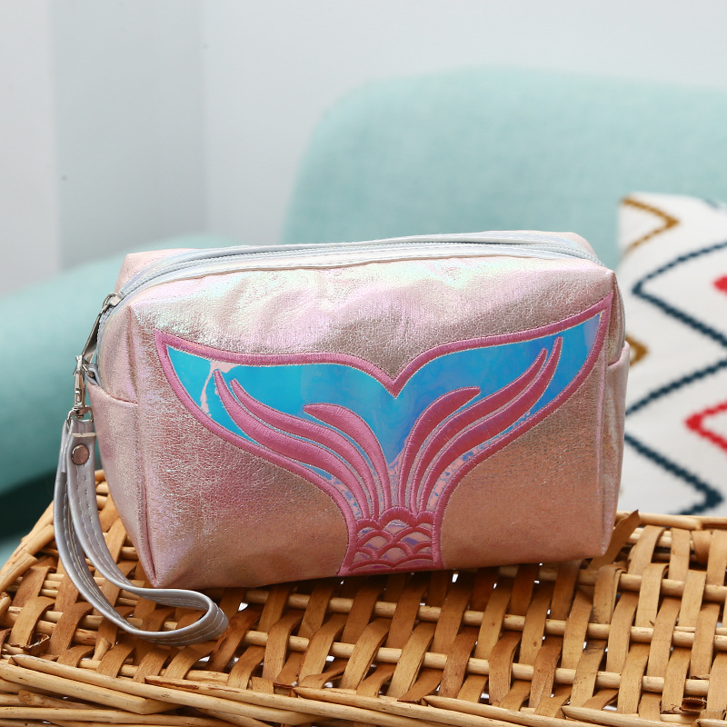 Wholesale Cartoon Fishtail Ladies Cosmetic Bag Ins Colorful Creative Embroidered Storage Bag Travel Portable Personal Hygiene Bag Wholesale Cartoon Fishtail Ladies Cosmetic Bag Ins Colorful Creative Embroidered Storage Bag Travel Portable Personal Hygiene Bag