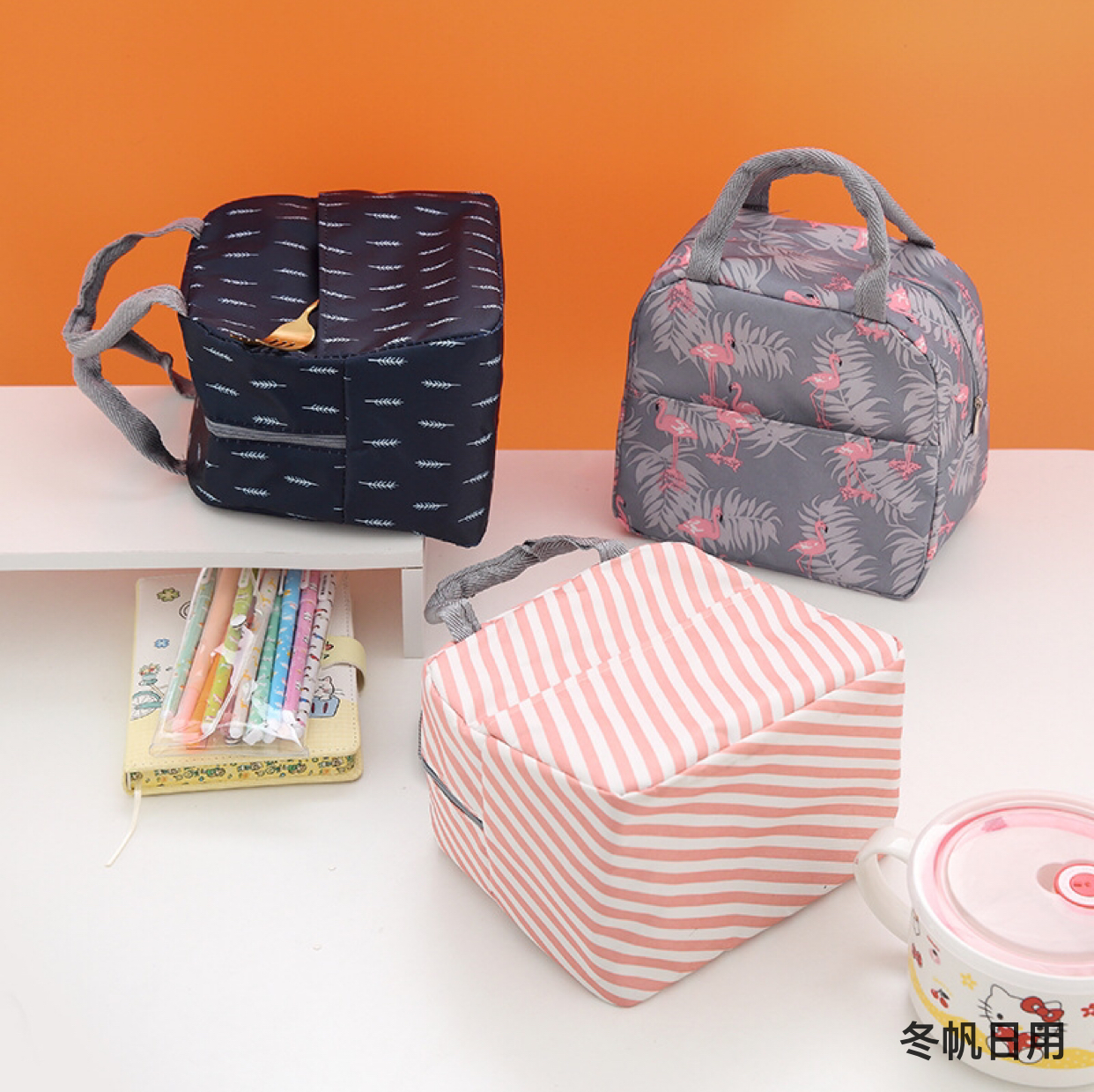 Aluminum Foil Thickening Thermal Insulated Lunch Bag Lunch Box Bag Student Lunch Handbag Insulated Aluminum Foil Lunch Bag in Stock