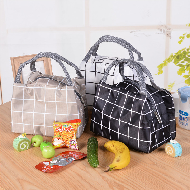 Factory Direct Sales Plaid Zipper Insulated Bag Portable Lunch Bag Waterproof Insulated Lunch Box Bag Ice Pack Hand Carry Heat Preservation Bag Factory Direct Sales Plaid Zipper Insulated Bag Portable Lunch Bag Waterproof Insulated Lunch Box Bag Ice Pack Hand Carry Heat Preservation Bag
