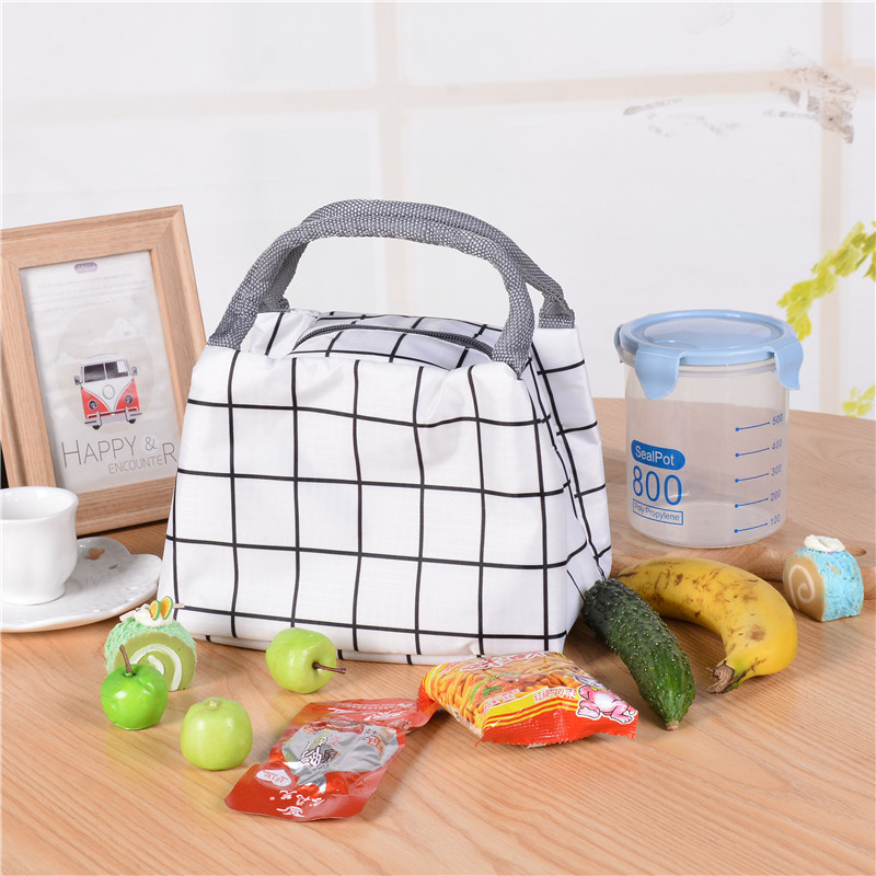 Factory Direct Sales Plaid Zipper Insulated Bag Portable Lunch Bag Waterproof Insulated Lunch Box Bag Ice Pack Hand Carry Heat Preservation Bag Factory Direct Sales Plaid Zipper Insulated Bag Portable Lunch Bag Waterproof Insulated Lunch Box Bag Ice Pack Hand Carry Heat Preservation Bag