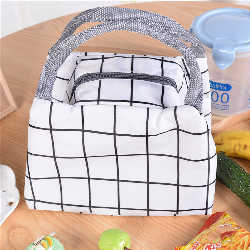 Factory Direct Sales Plaid Zipper Insulated Bag Portable Lunch Bag Waterproof Insulated Lunch Box Bag Ice Pack Hand Carry Heat Preservation Bag Factory Direct Sales Plaid Zipper Insulated Bag Portable Lunch Bag Waterproof Insulated Lunch Box Bag Ice Pack Hand Carry Heat Preservation Bag