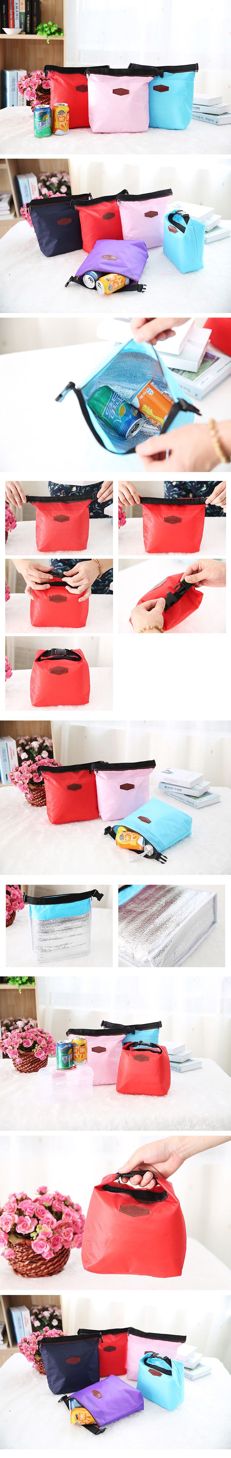 Practical Personality Solid Color Insulation Storage Ice Pad Portable Lunch Bag Lunch Bag Insulated Bag