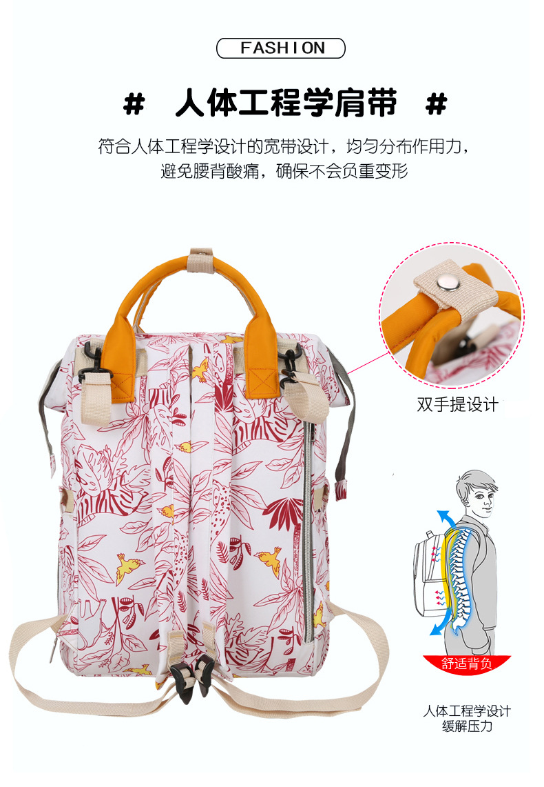 New Handbags for Moms Baby Diaper Bag Thermal Insulation Milk Insulated Bag Multifunctional Mom Bag Large Capacity Printed Backpack for Women New Handbags for Moms Baby Diaper Bag Thermal Insulation Milk Insulated Bag Multifunctional Mom Bag Large Capacity Printed Backpack for Women