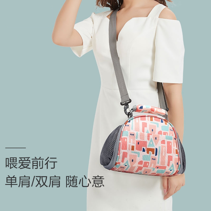 Small Outing Mummy Bag Fashionable Simple Milk Insulated Bag Multi-Functional Messenger Bag Breast Milk Preservation Refrigerated Handbag