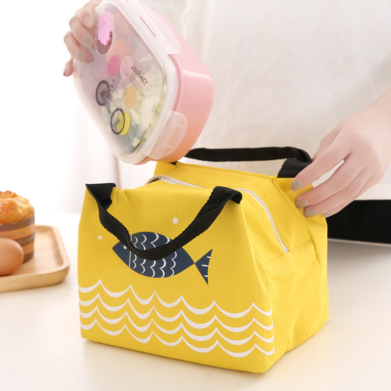 Cute Creative Fish Insulated Bag Cooling Bag Foldable Portable Student Lunch Bag Lunch Bag Ice Pack Stall