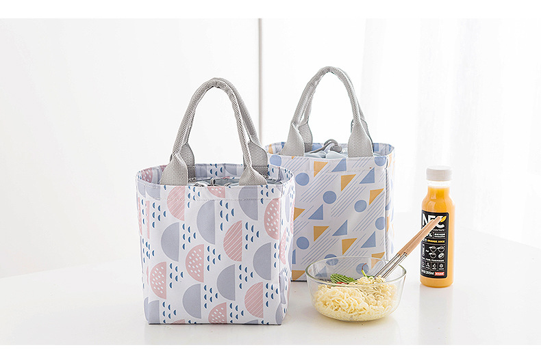 New Waterproof Thickening Print Square Drawstring Lunch Bag Factory Direct Sales Portable Insulated Bag New Waterproof Thickening Print Square Drawstring Lunch Bag Factory Direct Sales Portable Insulated Bag
