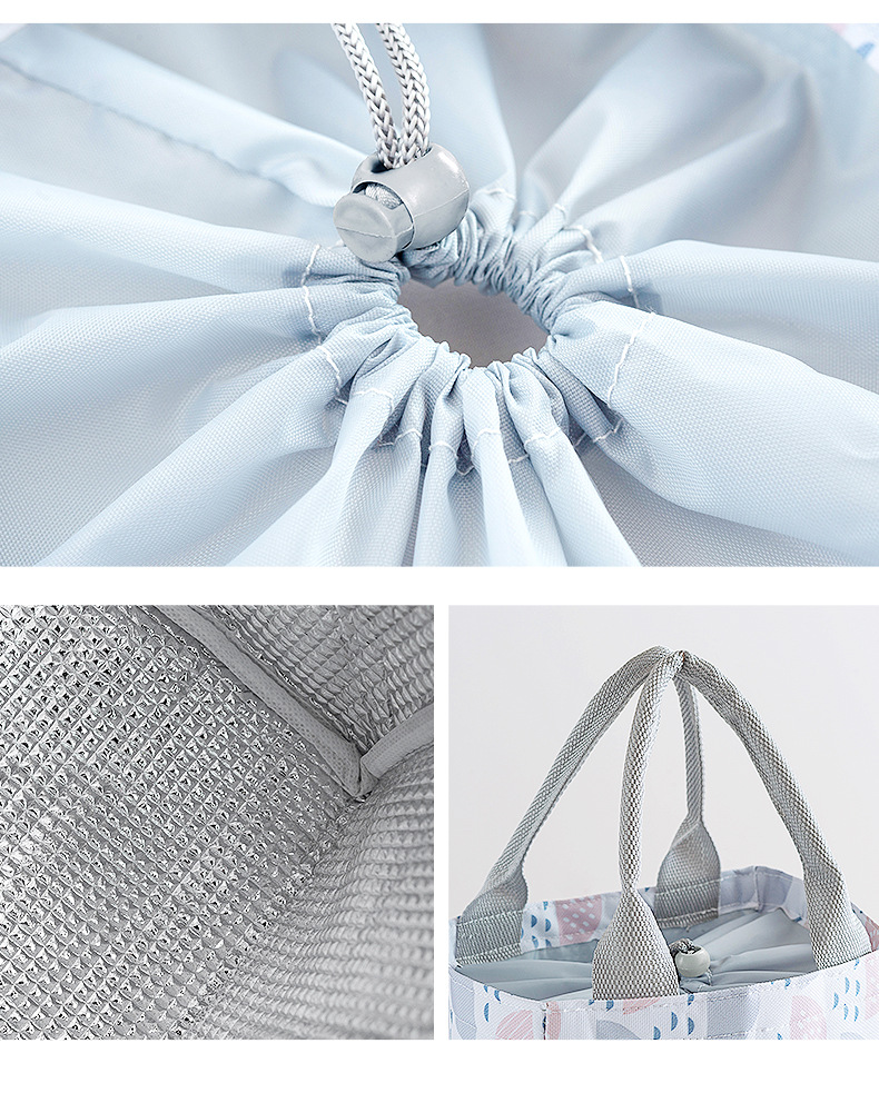 New Waterproof Thickening Print Square Drawstring Lunch Bag Factory Direct Sales Portable Insulated Bag New Waterproof Thickening Print Square Drawstring Lunch Bag Factory Direct Sales Portable Insulated Bag