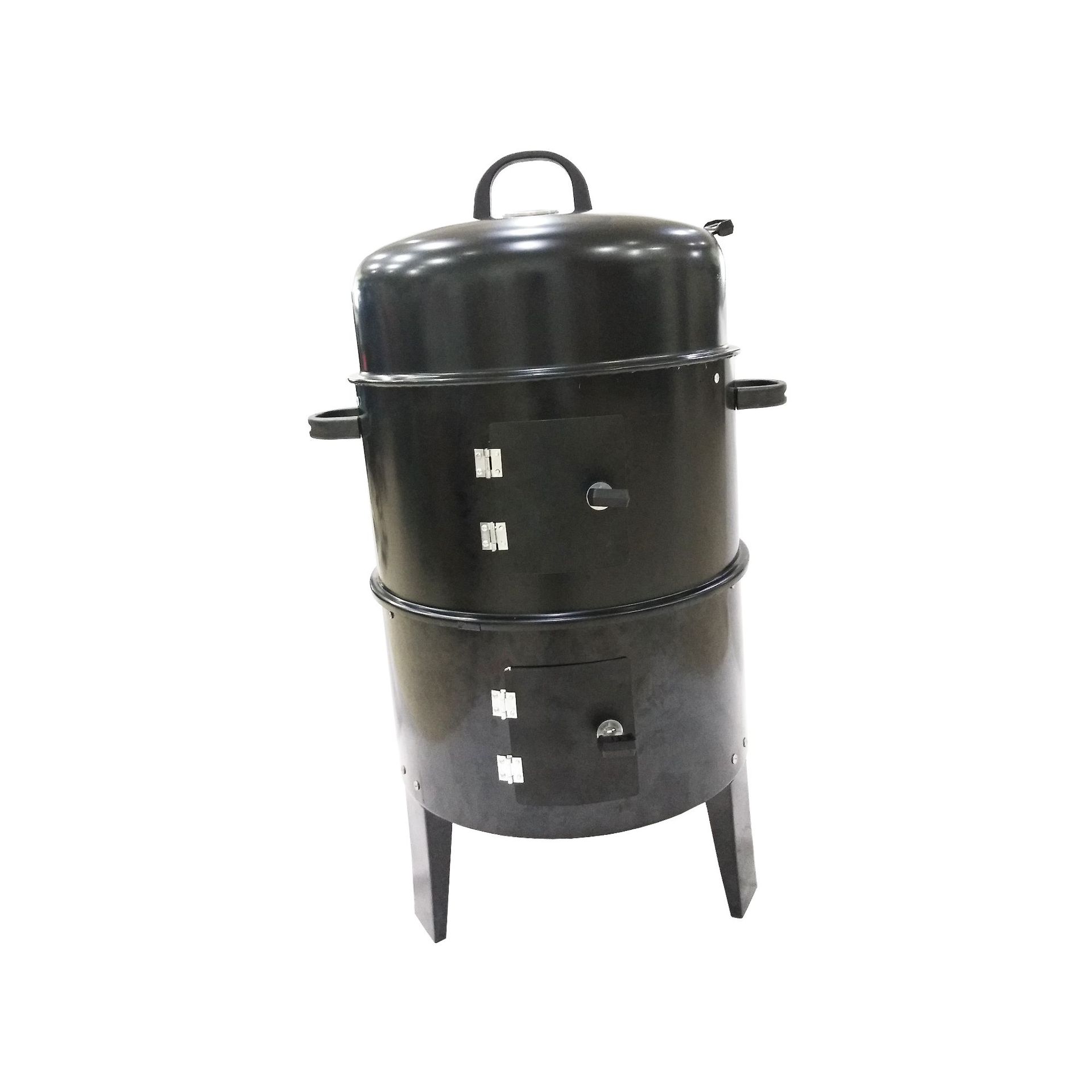 Grill Whole Circular Bucket Bag Barbecue Grill ThreeLayer Oven Two Meshes Grill Two Carbon Pots Half for Separate Use