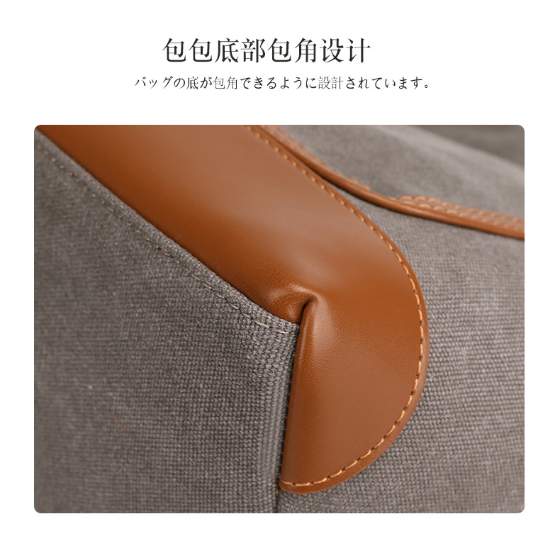 Canvas Commuter Bag Tote Bucket Bag Large Capacity Women's Bag 2022 Spring and Autumn New Fashion Crossbody One-Shoulder Large Bags