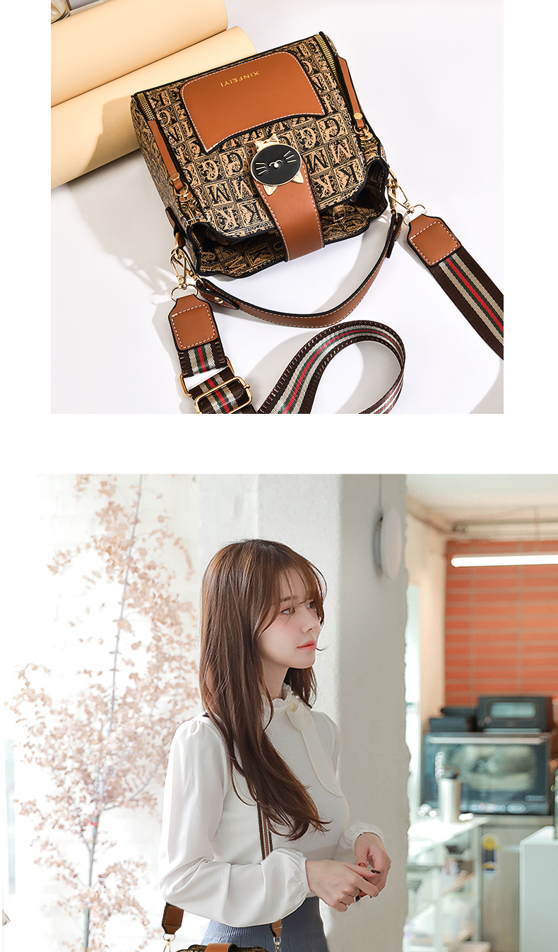 Bucket bag 2021 new fashion women's bag Korean version net red small bag portable one shoulder diagonal bag