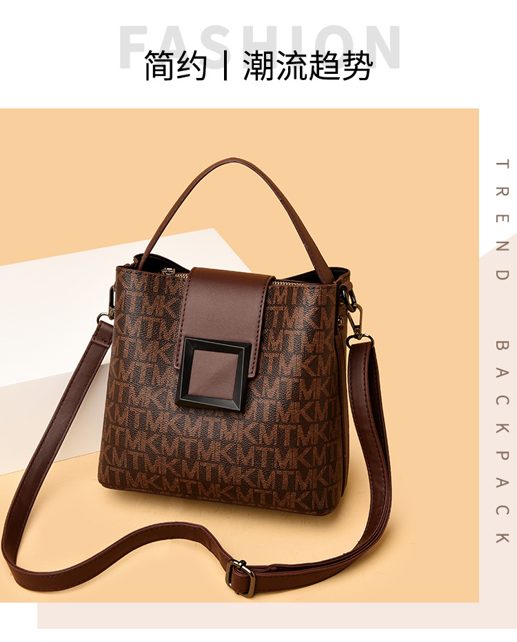 Fashion Women's Bag Women's Printed Shoulder Bag Leisure Bucket Bag Handbag Messenger Bag Fashion Women's Bag Women's Printed Shoulder Bag Leisure Bucket Bag Handbag Messenger Bag