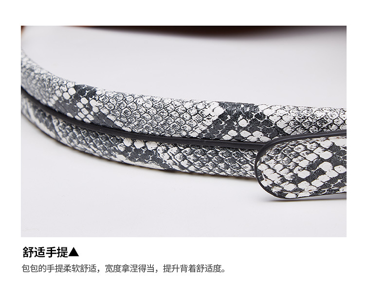 Foreign Trade 2021 Spring/Summer New Bucket Bag Snake Pattern Shoulder Bag Portable Big Bag European and American Fashion Women's Underarm Bag Foreign Trade 2021 Spring/Summer New Bucket Bag Snake Pattern Shoulder Bag Portable Big Bag European and American Fashion Women's Underarm Bag