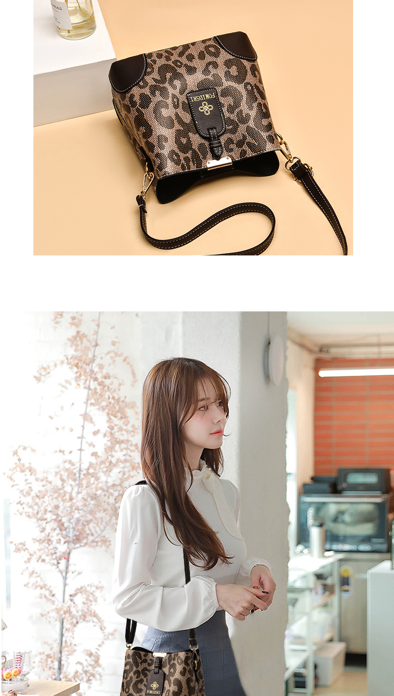 Live bucket bag female 2021 autumn fashion leopard handbag large capacity Korean version One Shoulder Messenger Bag tide Live bucket bag female 2021 autumn fashion leopard handbag large capacity Korean version One Shoulder Messenger Bag tide