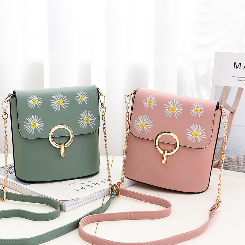 Simple Daisy Fresh Sweet Student Bag Women&#039;s Shoulder Bag Women&#039;s Cross Body Bucket Bag Stall Bag Supply