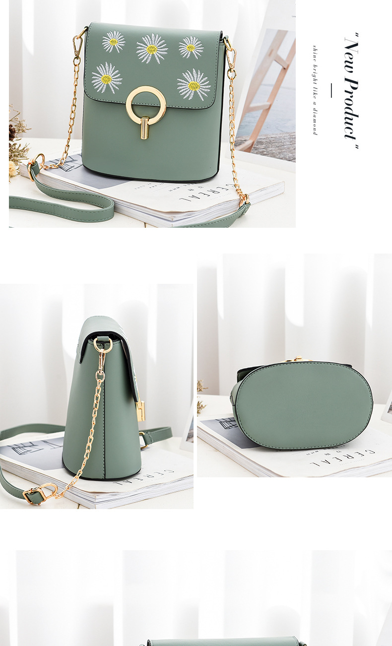 Simple Daisy Fresh Sweet Student Bag Women's Shoulder Bag Women's Cross Body Bucket Bag Stall Bag Supply
