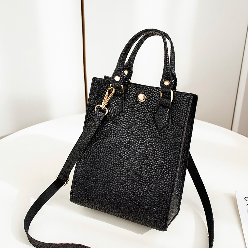 Women&#039;s Bag 2021 New Lychee Pattern Portable Crossbody Small Bucket Bag Leisure Phone Bag One Piece Dropshipping Foreign Trade Small Bag