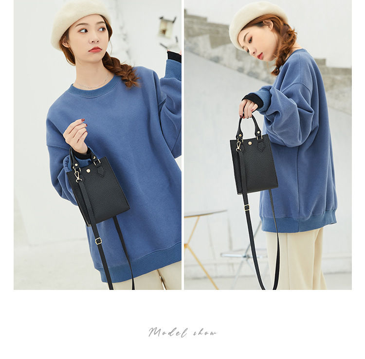 Women's Bag 2021 New Lychee Pattern Portable Crossbody Small Bucket Bag Leisure Phone Bag One Piece Dropshipping Foreign Trade Small Bag Women's Bag 2021 New Lychee Pattern Portable Crossbody Small Bucket Bag Leisure Phone Bag One Piece Dropshipping Foreign Trade Small Bag
