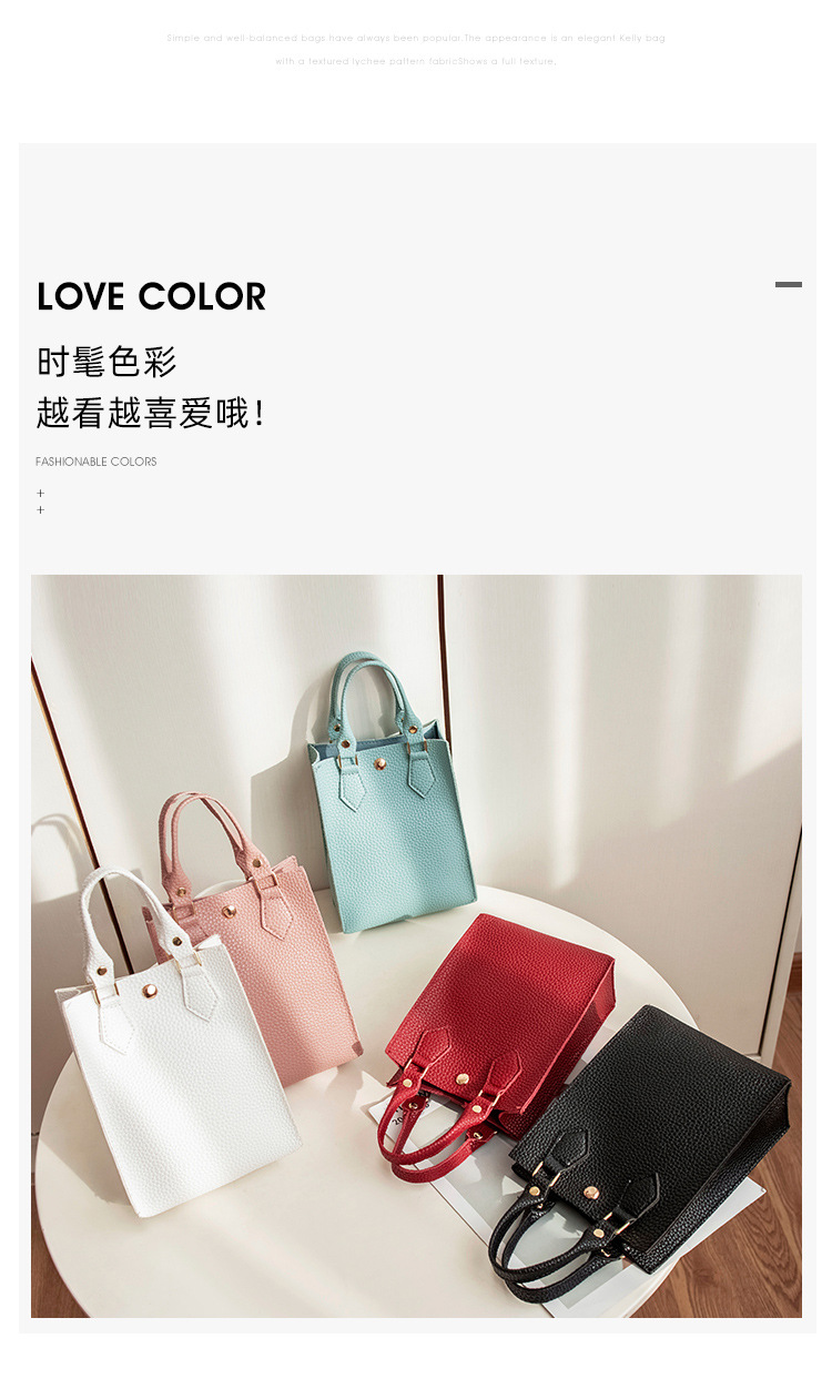 Women's Bag 2021 New Lychee Pattern Portable Crossbody Small Bucket Bag Leisure Phone Bag One Piece Dropshipping Foreign Trade Small Bag Women's Bag 2021 New Lychee Pattern Portable Crossbody Small Bucket Bag Leisure Phone Bag One Piece Dropshipping Foreign Trade Small Bag