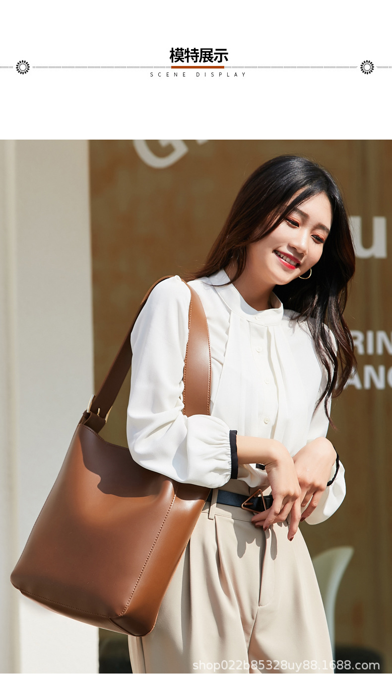 Women's Bag 2021 New Combination Bags Factory Wholesale Korean Style Trendy Crossbody Pu Women's Bag Fashionable Shoulder Bucket Bag Women's Bag 2021 New Combination Bags Factory Wholesale Korean Style Trendy Crossbody Pu Women's Bag Fashionable Shoulder Bucket Bag