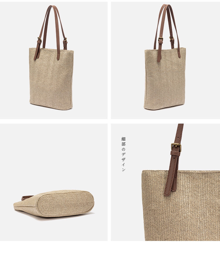 2020 Autumn New Woven Bucket Bag Large Capacity Fashion Tote Bag Shoulder Handbag Commuter Bag