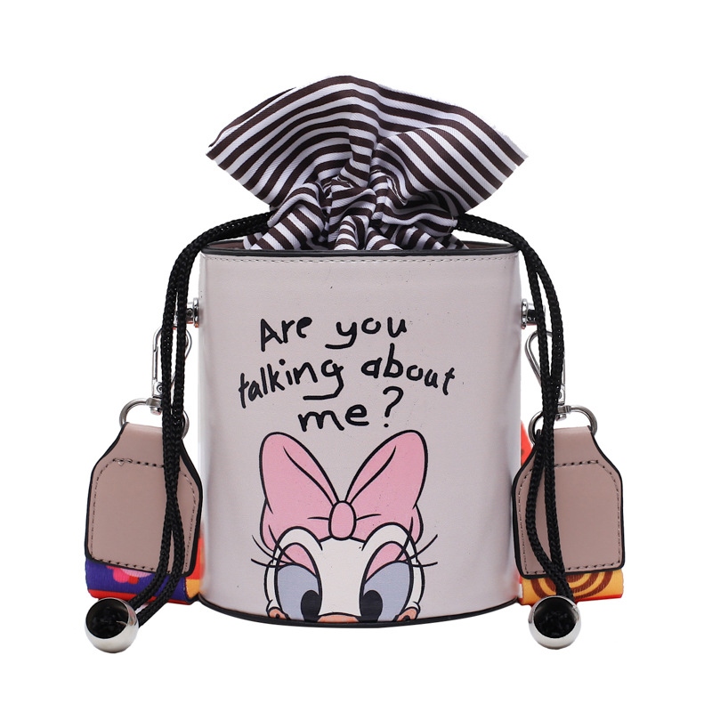 Trendy Women&#039;s Bucket Bag 2020 Fashion Maiden Fresh Shoulder Messenger Bag Korean Style All-Match