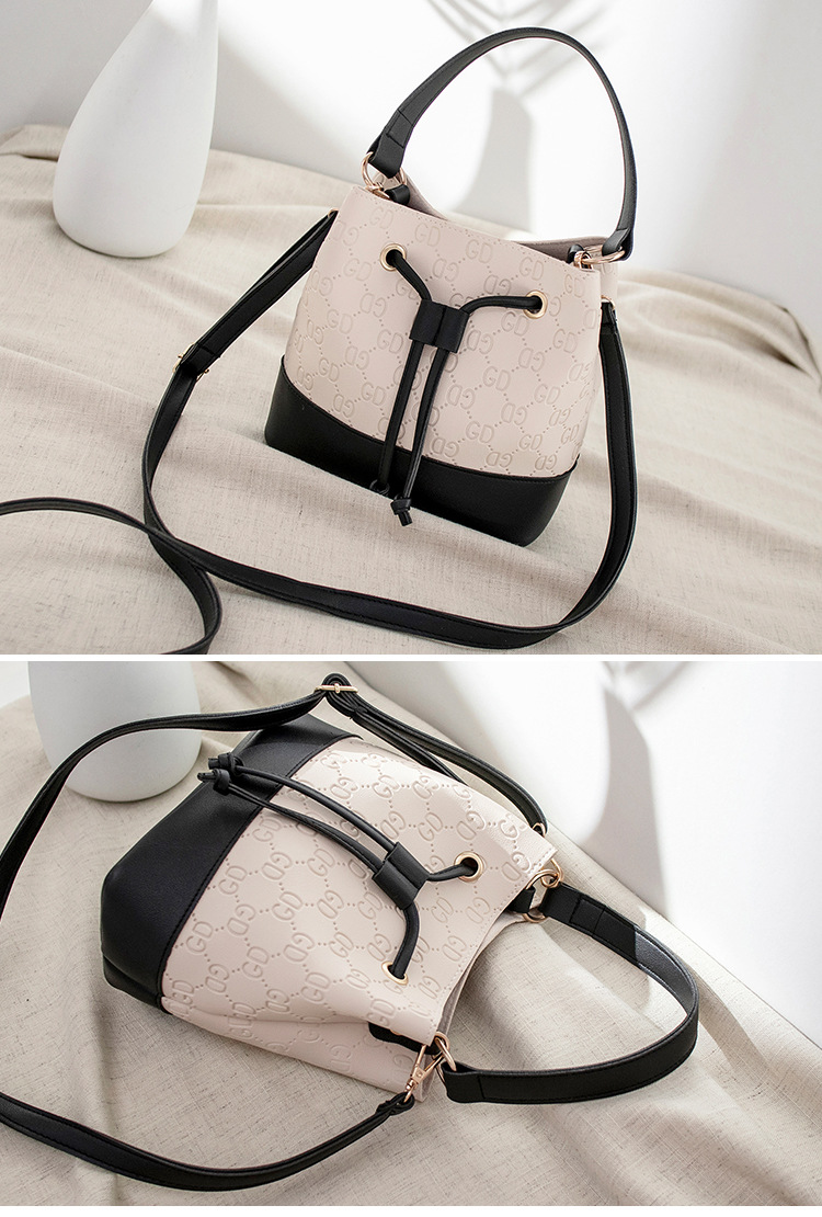 2021 New Fashion Korean Style Printed Bucket Bag Women's Contrast Color Portable Shoulder Bag Wholesale 2021 New Fashion Korean Style Printed Bucket Bag Women's Contrast Color Portable Shoulder Bag Wholesale