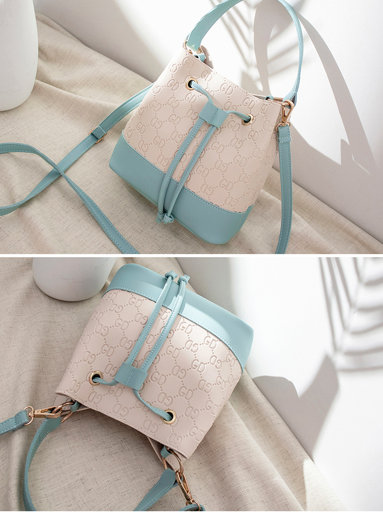 2021 New Fashion Korean Style Printed Bucket Bag Women's Contrast Color Portable Shoulder Bag Wholesale 2021 New Fashion Korean Style Printed Bucket Bag Women's Contrast Color Portable Shoulder Bag Wholesale