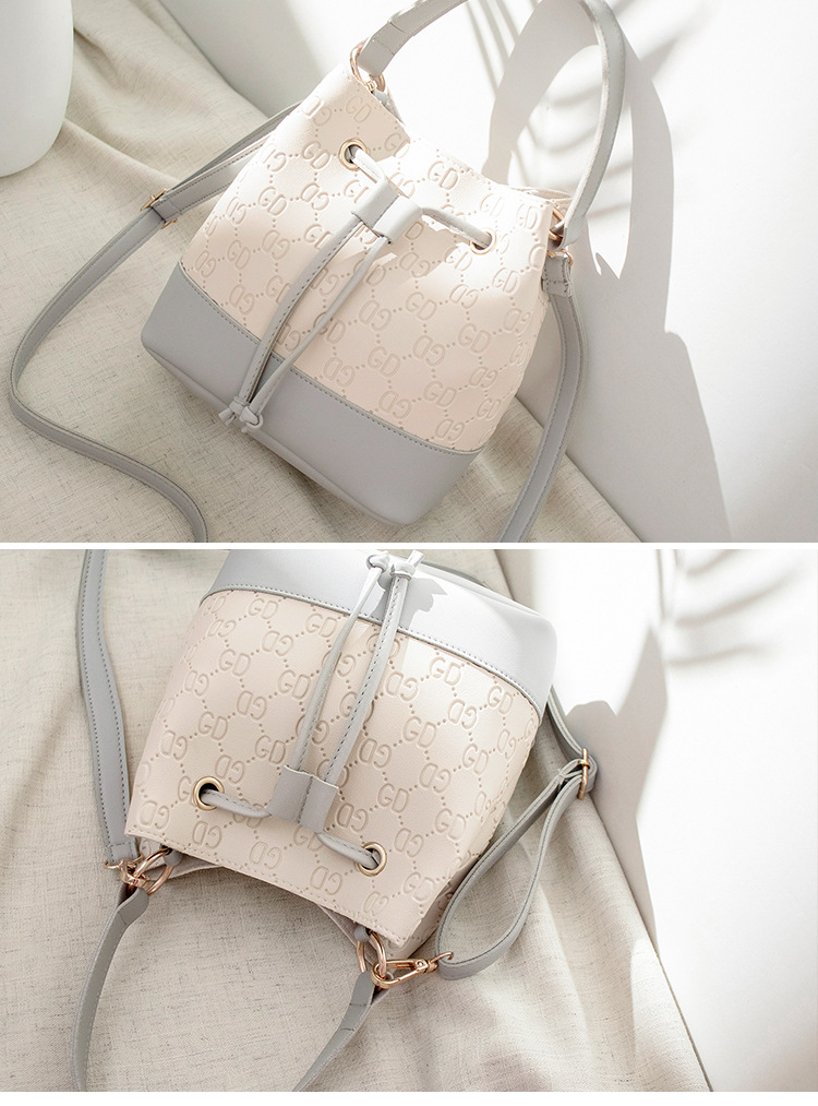 2021 New Fashion Korean Style Printed Bucket Bag Women's Contrast Color Portable Shoulder Bag Wholesale 2021 New Fashion Korean Style Printed Bucket Bag Women's Contrast Color Portable Shoulder Bag Wholesale